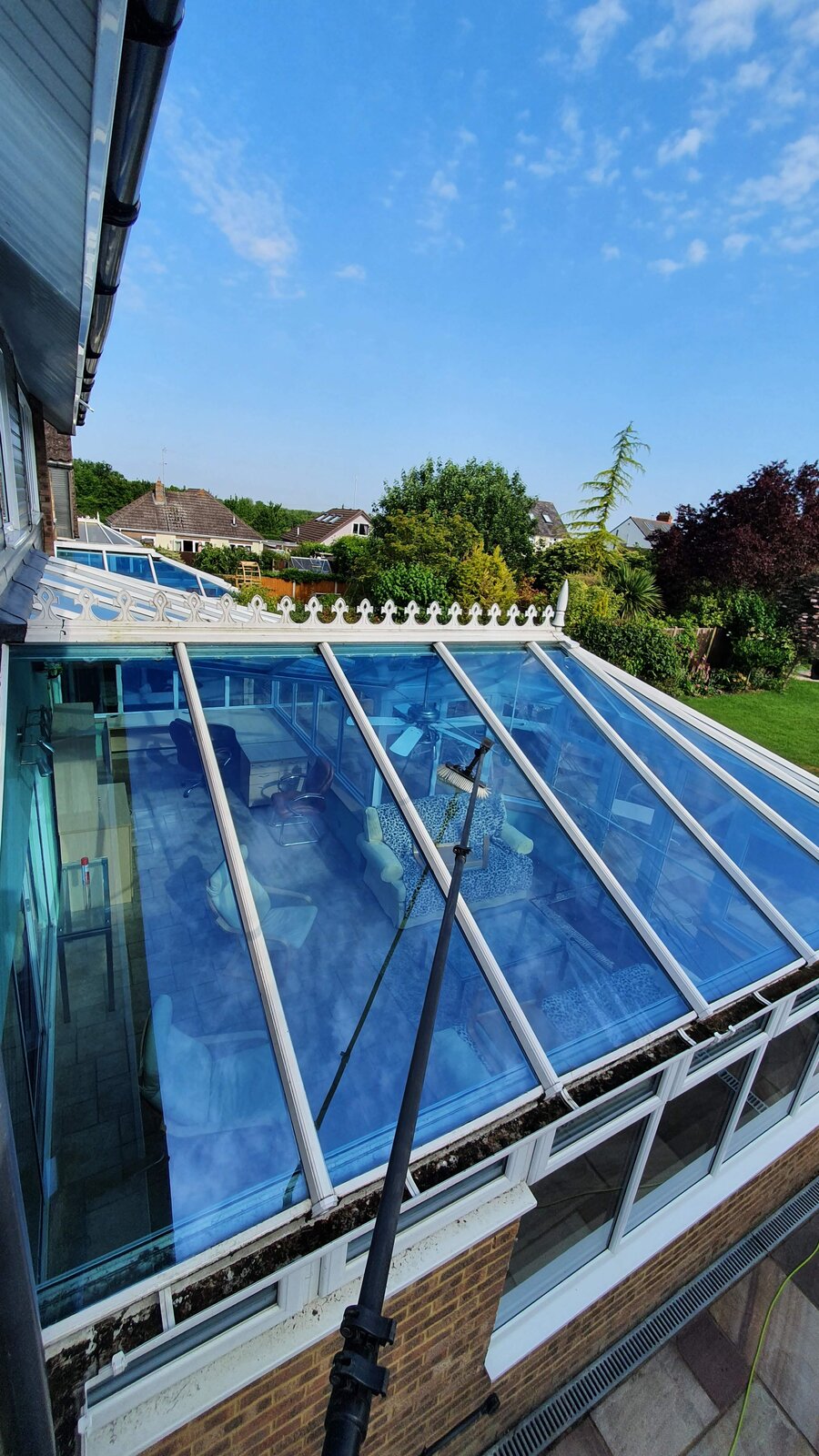 Cleaning a conservatory roof safely in Bedford